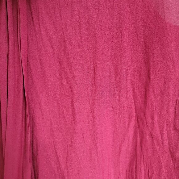 Torrid Cut Out Burgundy Red Tie Neck Crepe Sleeveless Tank Top Blouse Size 4X - Picture 11 of 13